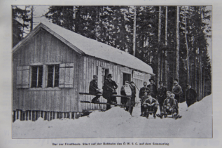 Die vielklingende "Bar zur Frostbeule" beim Start der Bobbahn (1911)